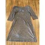 Bench  Restore 3/4  sleeve mini Dress grey marl cowl neck and side tie detail Photo 12