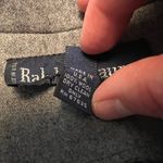 Ralph Lauren Wool Coat With Belt Gray Vintage Blue Label Made USA Size 10 FLAW Photo 3