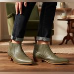 Kaanas Green Juarez Texas Slip On Western Booties Photo 0