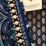 Available by Angela Fashion NWT Black & Blue Paisley Blouse Photo 3
