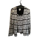 R & M Richards R&M Richards Women's Black & Silver Lace Jacket with Camisole Top Size 16 Photo 3