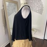 First Love Early 2000's Flowy Asymmetric Black Soft Babydoll Going Out Top S Photo 4