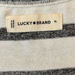 Lucky Brand  Gray White Striped Crew Neck Long Sleeve XL Photo 6