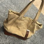 Polo Ralph Lauren Vintage 90's Canvas leather Tote Bag Multi Pocket Khaki Tan Photo 2