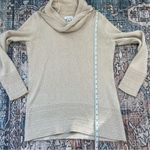 Calvin Klein  Tan Beige Cowl Neck Casual Knit Ribbed Sweater Size Medium Photo 6