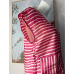 ZARA Pink Cream Mix Stripe Silky Satin Boxy Blouse Loose Fit Size Small Photo 2