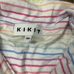 KIKIT Rainbow Striped Pajama Lounge Set Drawstring Waist Size Medium Photo 4