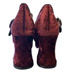 T.U.K. A9441L Tuk Marley Platform Heel Mary Jane Burgundy Crushed Velvet NEW 10 Photo 3