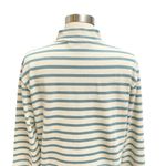 YMC Long Sleeve Striped Mock Neck Top Blue Photo 5