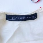 ZARA  Ivory Pink Aztec Print Sleeveless Ruffled Tank Top Women's Size Small Photo 4