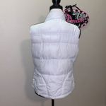 Reversible white & black plaid zip up puffer vest Photo 3