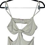 Knit Midi Dress Cut Out Cover Up Size Medium Tan Photo 2