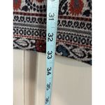 Angie Black/Rust/Teal Paisley Sweater Dress 3/4 Sleeve Size Medium Round Photo 2