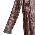 Moral Fiber  Maxi Cardigan Crochet Open Knit Boho Festival Cottage Size Small Photo 3