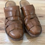 Born Pollina Platform Mules Clogs Brown Woven Leather Size 10 Photo 11