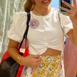 ZARA Puff Sleeve Crop Top Photo 0