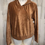 No Boundaries  Tan Velour Hoodie XXL 19 | Cozy Soft Ribbed Pullover | Plus Size L Photo 0