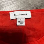 CALLIGRAPHIE 100% linen blouse Size L Size L Photo 2