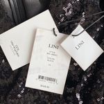 Lini Stella black sequin long sleeve jumpsuit XS Photo 7