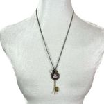 Gold Tone Key Pendant with "A" Initial Chain Necklace Photo 0