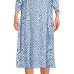 BeachLunchLounge Beach‎ Lunch Lounge Womens Small Blue Print Wrap Midi Dress NWT Photo 0