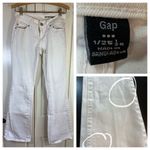Gap  Premium Flare Jeans Women 1 White Low‎ Rise Stretch Country Concert STAINS Photo 1