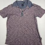 Hugo Boss Slim Fit Heathered Polo Shirt with Chambray Collar women's M Photo 0