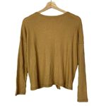 American Eagle AEO Light Brown Waffle Knit Button Down Long Sleeve XS Photo 3