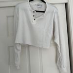 Princess Polly Mia Cropped Henley White Shirt Photo 2