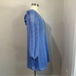 INC Blue Polka Dot Dress Long Sleeve Retro Size M Size M Photo 2