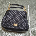 Bebe Black Quilted Shoulder Purse Photo 4