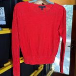 Banana Republic Linen Blend Hot Red Sweater Size XS Oversized Photo 4