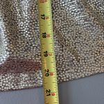 Skies Are Blue  Tank Shirt Sz S Champagne Twist Front Metallic Blouse Night Out Photo 9