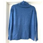 Derek Lam  10 Crosby Blue Cashmere Turtleneck Ribbed Knit Sweater, Size M Photo 6