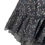 Mestiza Black Multicolored Metallic Silk Ruffled Wrap Party Dress Size 10 New Photo 3