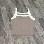 Princess Polly Tan contrast piping knit tank Photo 3