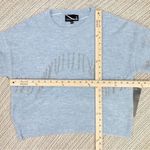 Anthropologie Broadway 38  Rhinestone Fringe Balloon Sleeve Sweater Blue XL‎ Photo 12