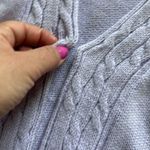 Dana Ashley Vintage Cable Knit Knee Length Cardigan Lavender Medium Photo 1