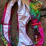 NEW NWT 2BAMBOO Green Pink Red Tropical Leaves Leaf Floral Bikini Bottom Small Photo 3