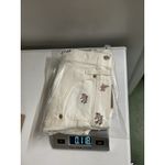 Levi's 501 Premium Floral Flowers Embroidered Jorts Jean Shorts White Size 28 Photo 7