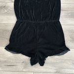 Victoria's Secret Victoria’s Secret Black‎ Velvet Romper Size Large Photo 2