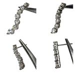 10KT SOLID WHITE GOLD JOURNEY PENDANT & EARRINGS & 18” NECKLACE CZ “DIAMOND” SET Photo 9