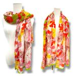 Ann Taylor  LOFT scarf floral crochet embroidered sequins boho cottage Photo 1