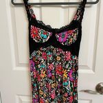 Sky to Moon Floral Black Lace Mini Dress Photo 2