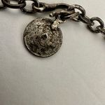 Bohemian antique silver tone vintage disc necklace Photo 8