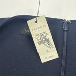 Talbots  Ponte Knit Fit & Flare Dress Size 14 Navy Blue Career Classic Stretch Photo 3