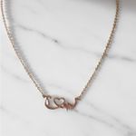 Stethoscope Heart & Heartbeat Necklace Rose Gold Tone NEW Photo 2