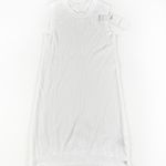 Zadig & Voltaire NEW Loose Mesh Knit Crew Neck Sleeveless Sweater Dress White M Photo 0