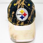 Reebok Vintage NFL Pittsburgh Steelers Bleach Splatter Dad Hat OS Photo 2