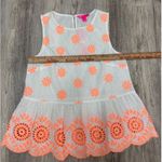 Lilly Pulitzer  Liliana Top Embroidered Seersucker Sleeveless Size‎ S Photo 5